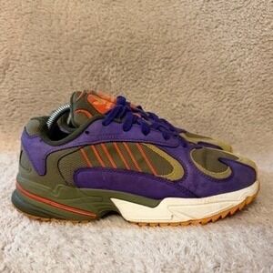 Adidas Yung-1 Noble Purple Olive Green Orange EE6537 Mens 8.5 Sneakers Retro 90s
